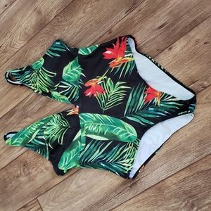 Tropical One Piece Bathing Suit Woman Size XXL